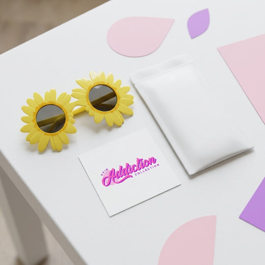Trendy Sunflower Sunglasses - Cute Daisy Flower Round Glasses for Kids & Women